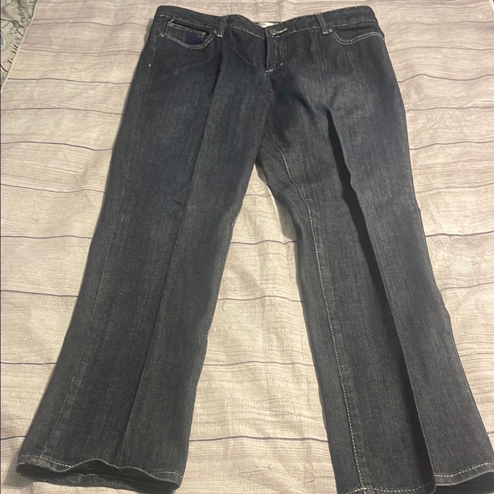 Christopher & Banks Dark Gray Flare Jeans